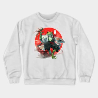 samurai frog Crewneck Sweatshirt